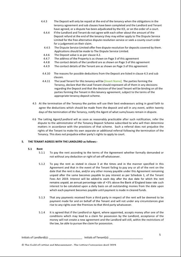 AST Agreement - Teepee Property Management Ltd -